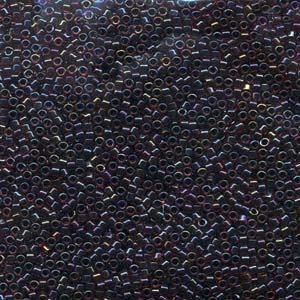 11/0 – Miyuki Delica - 5g Bag – Lined Garnet Dk Grey AB – DB297