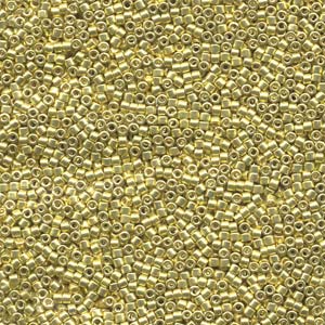 11/0 – Miyuki Delica - 5g Bag – Galvanized Yellow Dyed – DB412