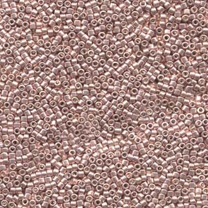 11/0 – Miyuki Delica - 5g Bag – Galvanized Light Rose Dyed – DB418