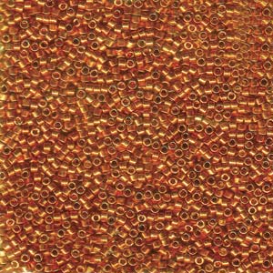 11/0 – Miyuki Delica - 5g Bag – Galvanized Tangerine Dyed – DB421