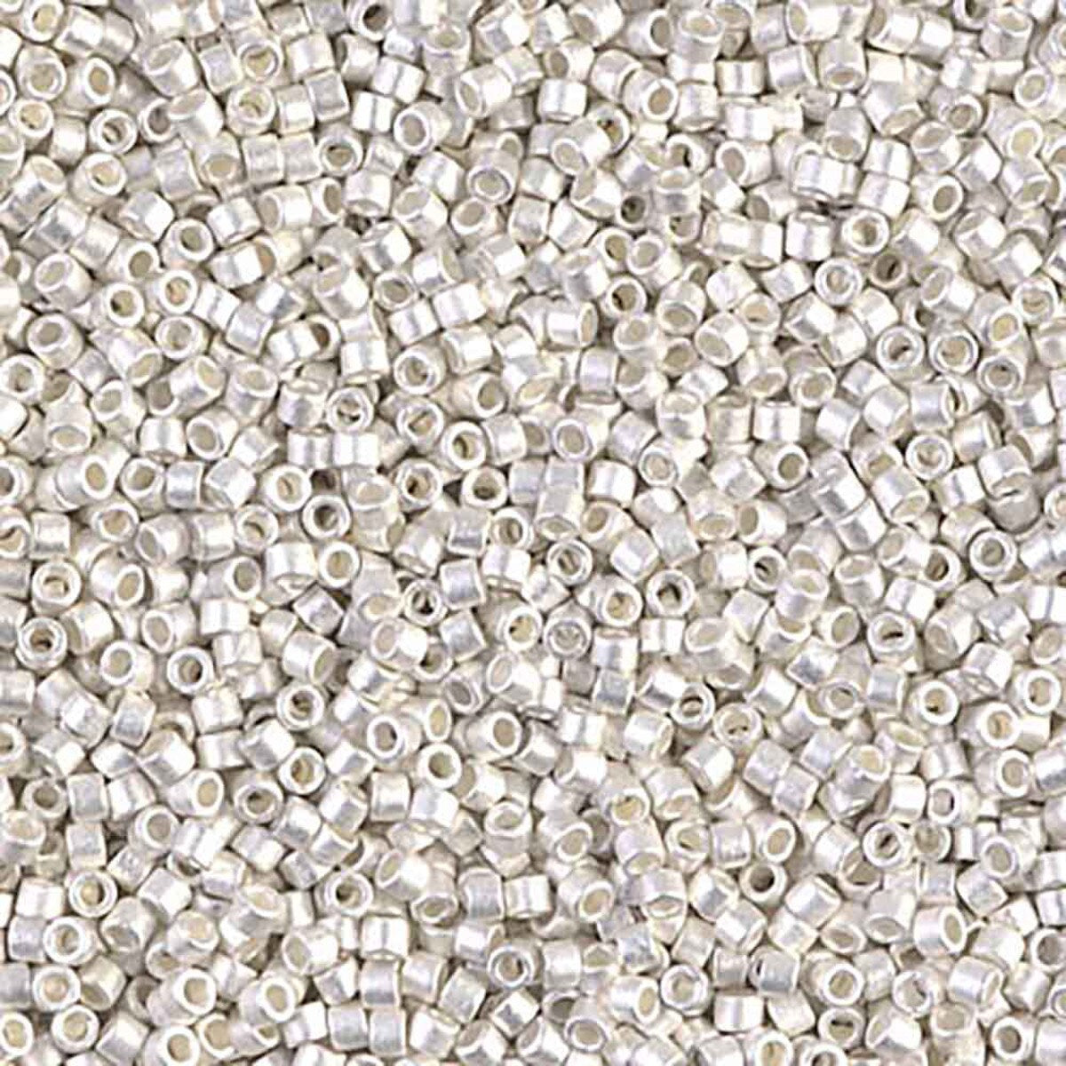 11/0 – Miyuki Delica - 5g Bag - Frosted Silver Plate – DB551F