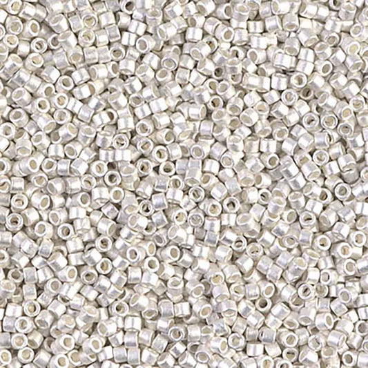 11/0 – Miyuki Delica - 5g Bag - Frosted Silver Plate – DB551F