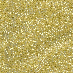 11/0 – Miyuki Delica - 5g Bag – Silver Lined Lt Yellow Alabaster Dyed – DB623