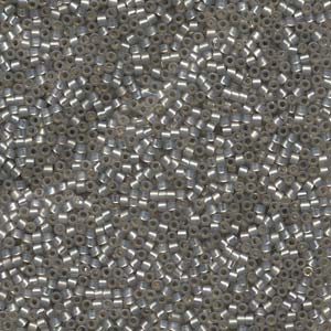 11/0 – Miyuki Delica - 5g Bag – Silver Lined Light Taupe Alabaster – DB630