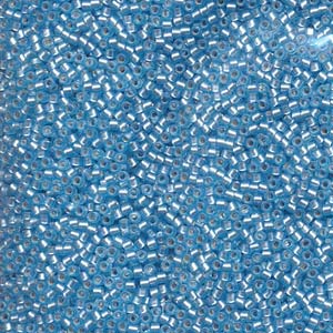 11/0 – Miyuki Delica - 5g Bag – Semi Mat Silver Lined Sky Dyed Blue – DB692