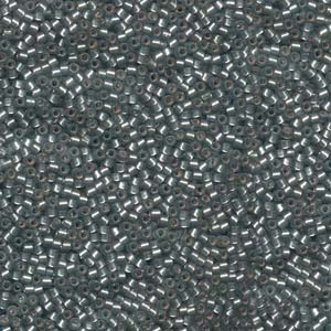 11/0 – Miyuki Delica - 5g Bag – Semi Mat Silver Lined Gray Dyed – DB697