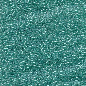 11/0 – Miyuki Delica - 5g Bag - Sparkling Turquoise Lined Crystal – DB0904