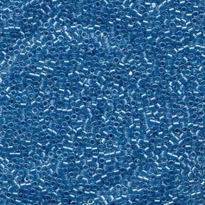 11/0 – Miyuki Delica - 5g Bag – Sparkling Aqua Lined Crystal – DB0905