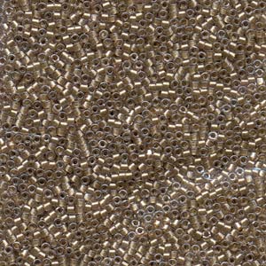 11/0 – Miyuki Delica - 5g Bag – Sparkling Light Bronze Lined Crystal – DB907