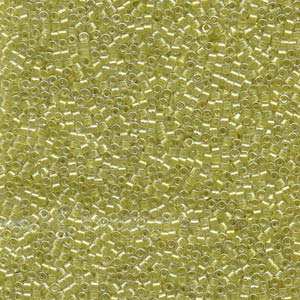 11/0 – Miyuki Delica - 5g Bag – Sparkling Light Yellow Lined Crystal – DB910