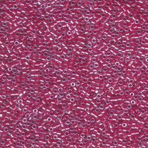 11/0 – Miyuki Delica - 5g Bag – Sparkling Dark Pink Lined Crystal – DB914