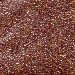 11/0 – Miyuki Delica - 5g Bag – Sparkling Ginger Lined Crystal – DB915