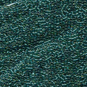 11/0 – Miyuki Delica - 5g – Sparkling Teal Lined Chartreuse – DB919