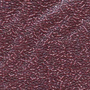 11/0 – Miyuki Delica - 5g Bag – Sparkling Cranberry Lined Crystal – DB924