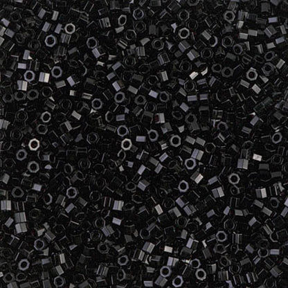 11/0 – Miyuki Hex Cut Delica - 5g Bag – Black – DBC0010