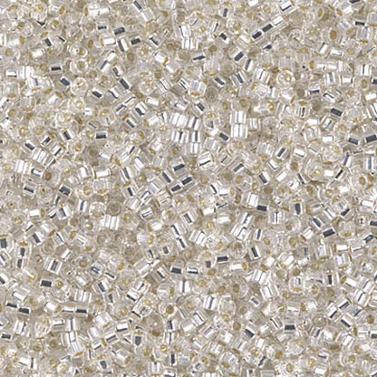 11/0 – Miyuki Hex Cut Delica - 5g Bag – Silver Lined Crystal – DBC0041