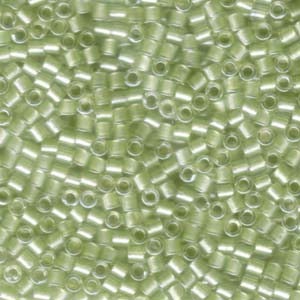 8/0 - Miyuki Delica - 5g Bag - Sparkle Peridot Lined Crystal - DBL0903