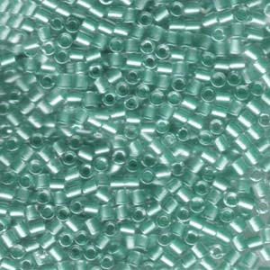 8/0 - Miyuki Delica - 5g Bag - Sparkle Turquoise Lined Crystal - DBL0904