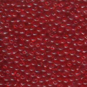 Miyuki Drops 3.4mm - 10g Bag – Transparent Red Orange