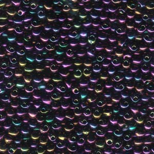 Miyuki Drops 3.4mm - 10g Bag - Purple Iris