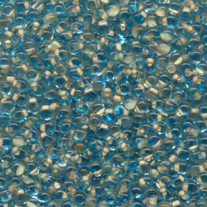 Miyuki Drops 3.4mm - 10g Bag - Peach Lined Light Blue