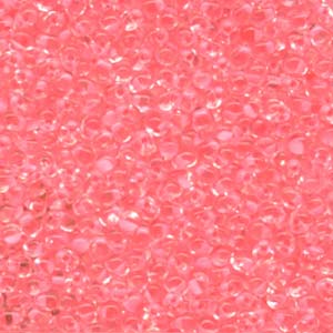 Miyuki Drops 3.4mm - 10g Bag - Pink Lined Crystal