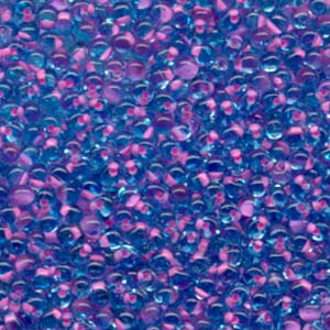 Miyuki Drops 3.4mm - 10g Bag - Electric Peach Lined Light Blue