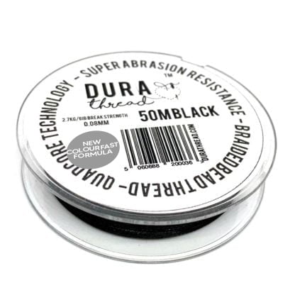 DURAThread 6lb – 50 Metre Spool – Black - New Colourfast Formula