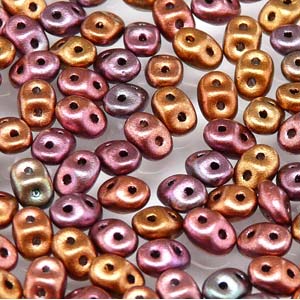 SuperDuo 2.5x5mm 24g Tube – Crystal Violet Rainbow