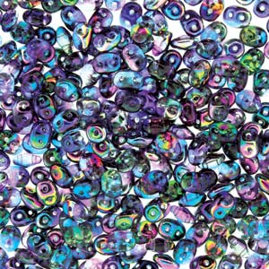 SuperDuo 2.5x5mm - 25g Bag – Crystal Magic Blue Pink