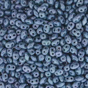 SuperDuo 2.5x5mm 25g Bag – Chalk Blue Luster