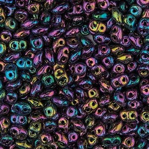 SuperDuo 2.5x5mm - 25g Bag – Jet Red Iris