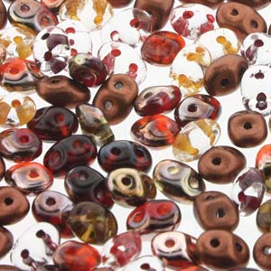 SuperDuo 2.5x5mm 24g Tube – Autumn Fire Mix