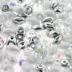 SuperDuo 2.5x5mm 24g Tube – White Wedding Mix
