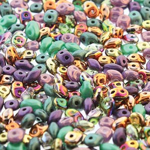SuperDuo 2.5x5mm 24g Tube – Mardi Gras Plush Mix