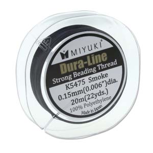 Miyuki Dura-Line - 0.015mm - Smoke - 20 Meter Spool