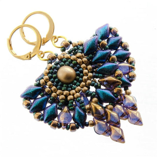 Danai Earring Pattern with GemDuo Beads - Downloadable