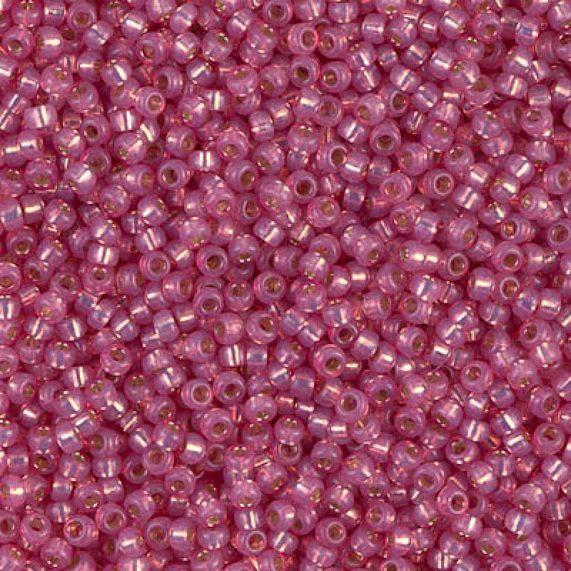 11/0 Miyuki Seed Beads 25g Bag – Dyed Dark Rose Silver Lined Alabaster - Colour 645