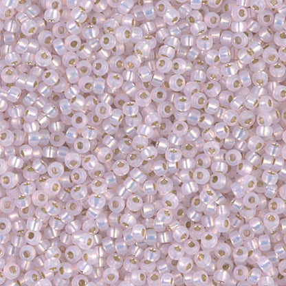 11/0 Miyuki Seed Beads 25g Bag – Dyed Pink Silver Lined Alabaster - Colour 643