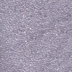 11/0 – Miyuki Delica - 5g Bag – Lined Crystal Pale Lavender – DB241