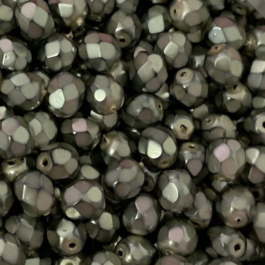 6mm Czech Fire Polish – 23980/70084 – Antique x 100