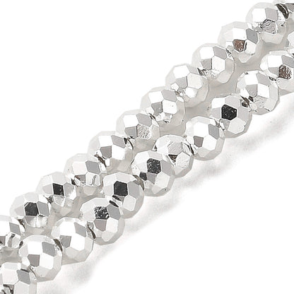 2.5x3mm Crystal Rondelle Bead Strand – Approx 130 Beads – Full Labrador Silver