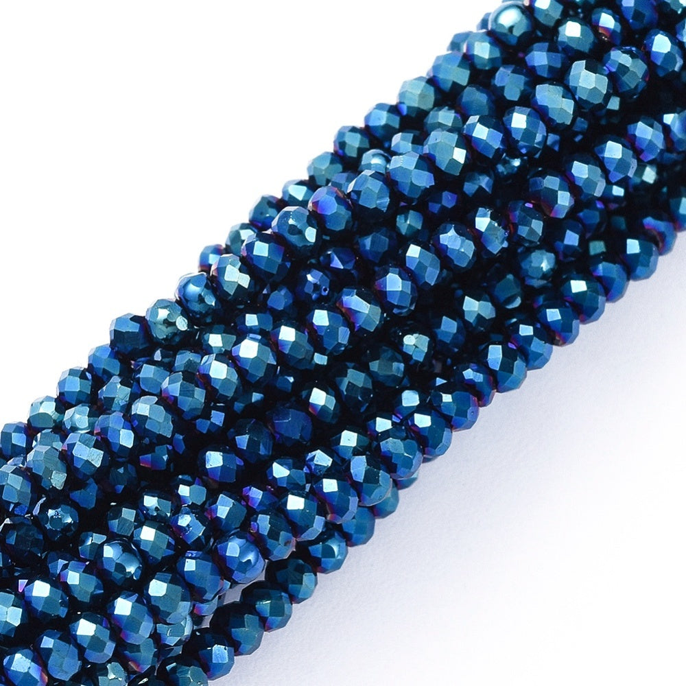 Etoile Micro Crystal Rondelles 2x1.5mm - Strand of approx 200 - Royal Blue