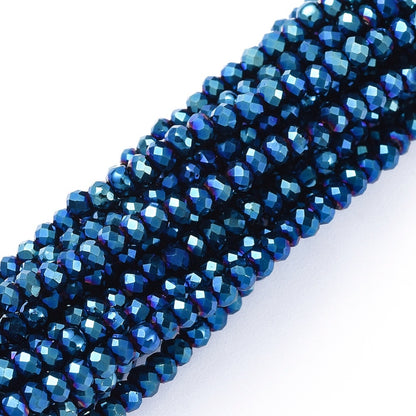 Etoile Micro Crystal Rondelles 2x1.5mm - Strand of approx 200 - Royal Blue
