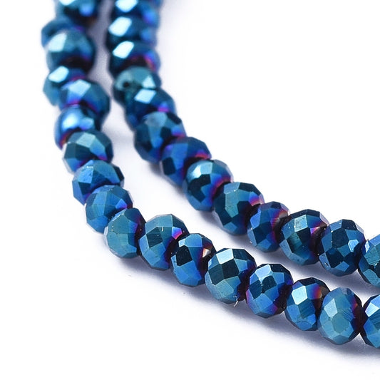 Etoile Micro Crystal Rondelles 2x1.5mm - Strand of approx 200 - Royal Blue