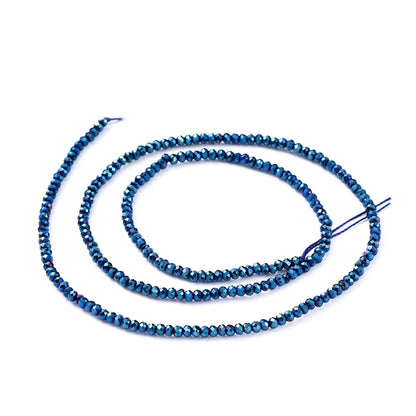 Etoile Micro Crystal Rondelles 2x1.5mm - Strand of approx 200 - Royal Blue