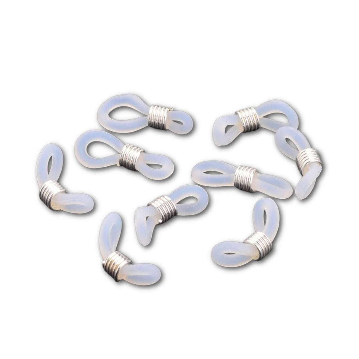 Silver Tone Eye Glass Loops - Pack of 5 Pairs