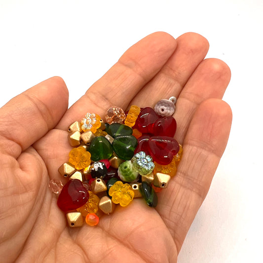 Czech Pressed Glass Mix - 25g Bag - Holidays