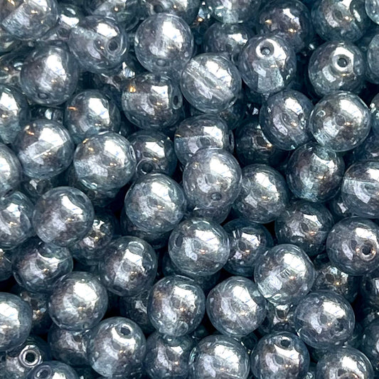 Jablonex Recycled - 7mm Bubble Bead - Sea - Pack of 25