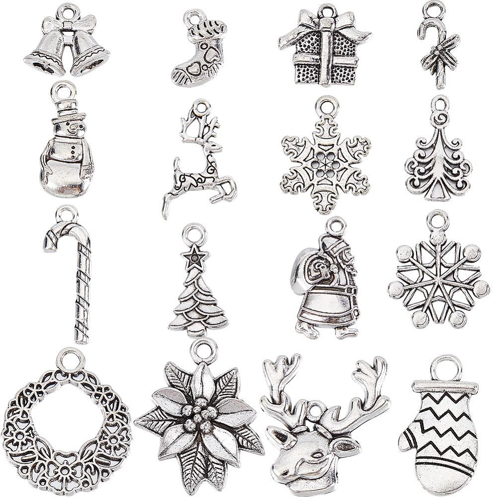 Silver Christmas Charm Box - Special Purchase - 64 Charms!